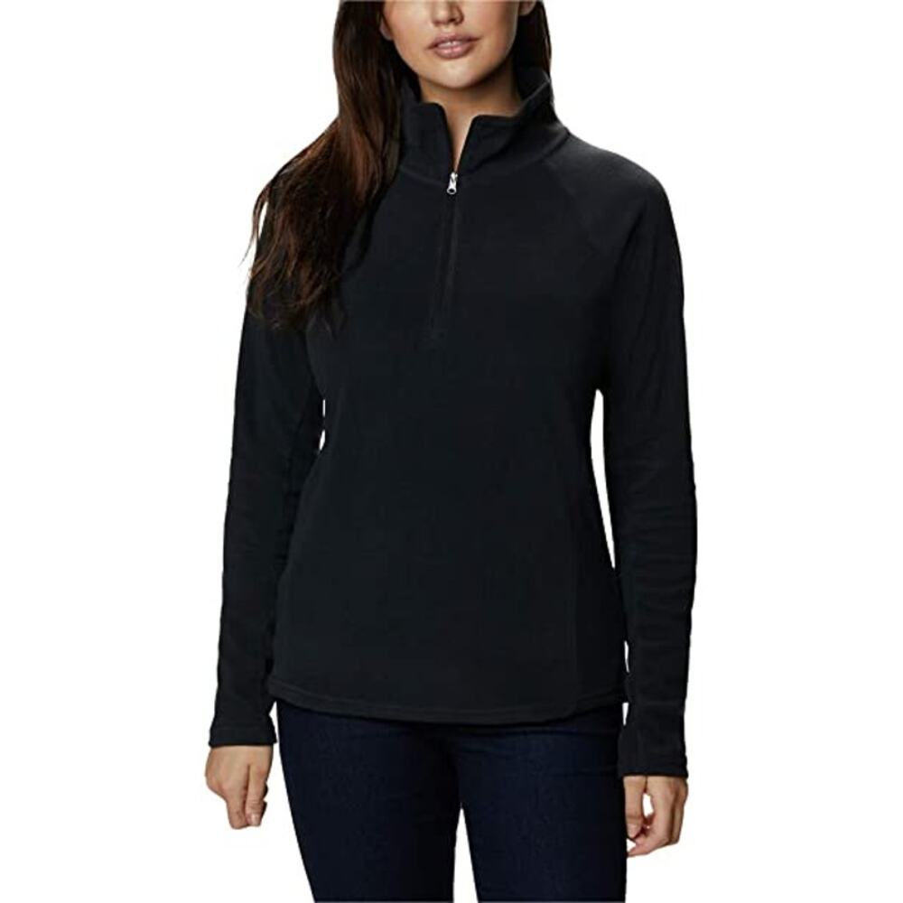 Columbia Black Fleece Half Zip Fleece Sweater XL